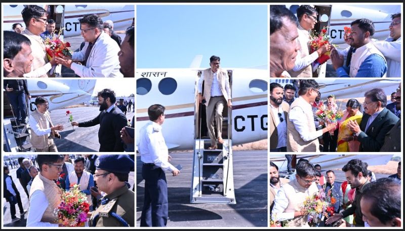 जशपुर पहुंचे वित्त मंत्री ओपी चौधरी: आगडीह हवाई अड्डे पर हुआ भव्य स्वागत, विधायक, नगर पालिका पदाधिकारी व प्रशासनिक अधिकारी रहे मौजूद