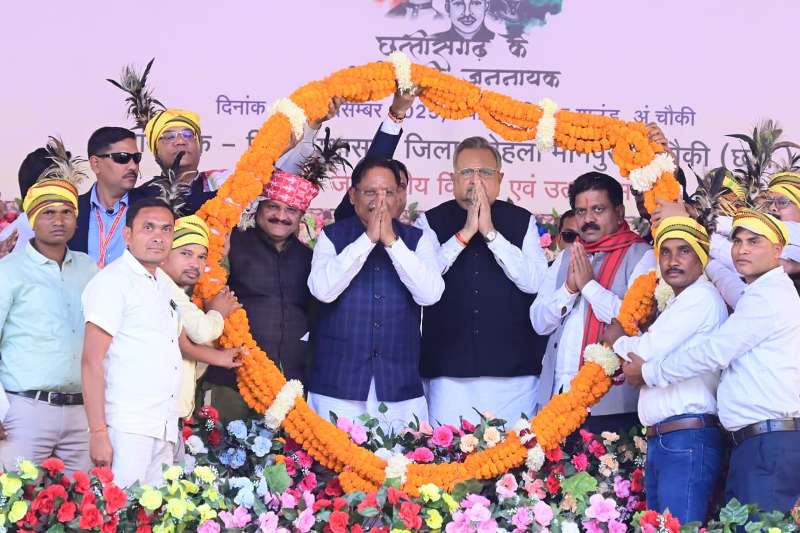 “जनजातीय उत्थान हमारी प्राथमिकता” — CM साय का संदेश; 475 करोड़ के विकास कार्य, अनुविभाग की घोषणा और महिलाओं के खातों में किस्त अंतरण से क्षेत्र में विकास को नई दिशा