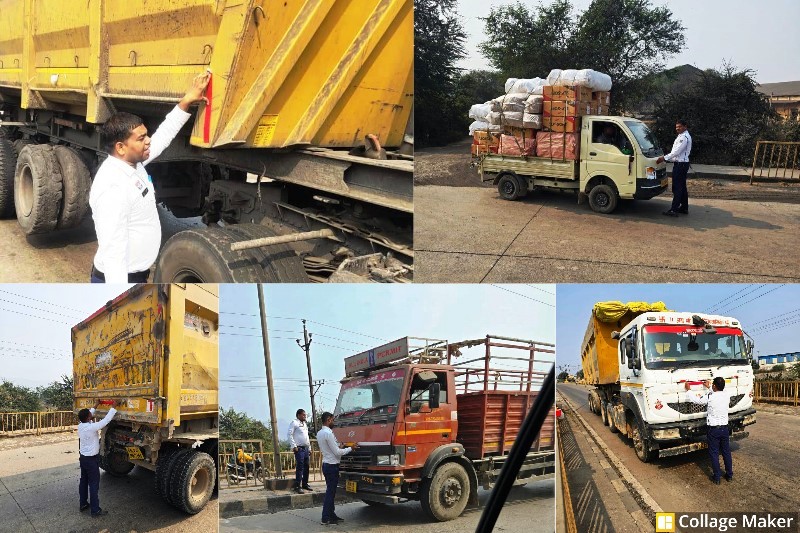 सड़क सुरक्षा माह में रायगढ़ यातायात पुलिस की पहल : दुर्घटनाओं पर लगाम लगाने रायगढ़ पुलिस का अभियान, हाईवे पर दिखेगा सुरक्षित ट्रैफिक, मालवाहक वाहनों पर लगाई जा रही रेडियम पट्टी.