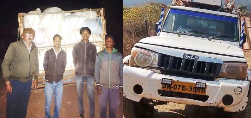 धान खरीदी सीजन में पुलिस की बड़ी सफलता : जशपुर पुलिस की सतर्कता लाई रंग, झारखंड से आ रहा 25 क्विंटल अवैध धान पकड़ाया, जंगल के रास्ते से पकड़ा गया अवैध धान.