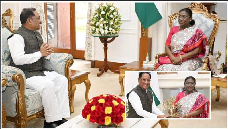 मुख्यमंत्री विष्णुदेव साय ने राष्ट्रपति द्रौपदी मुर्मु से की सौजन्य मुलाकात, ‘बस्तर पंडुम 2026’ में किया आमंत्रित