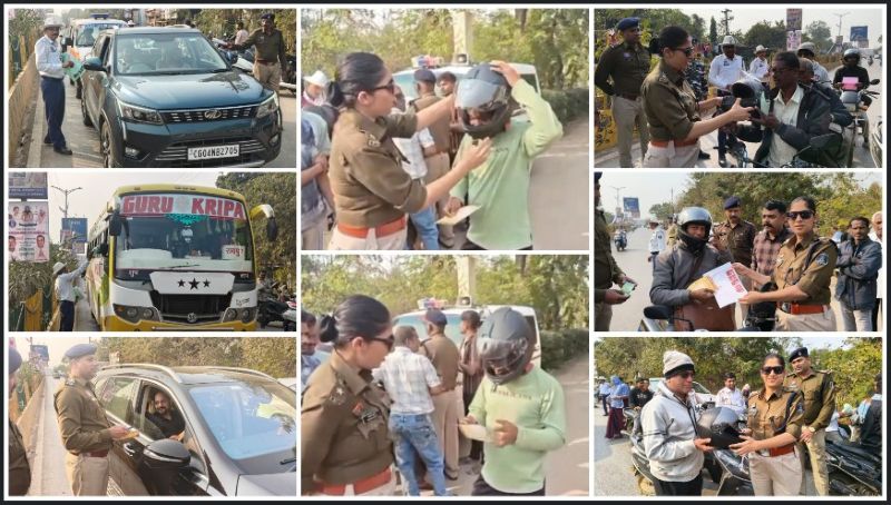 “सुरक्षा पहले” का संदेश: सड़क सुरक्षा माह में एसपी भावना गुप्ता ने आमजनों को यातायात नियमों की दी समझाइश, हेलमेट पहनने व सीट बेल्ट अनिवार्य करने पर जोर