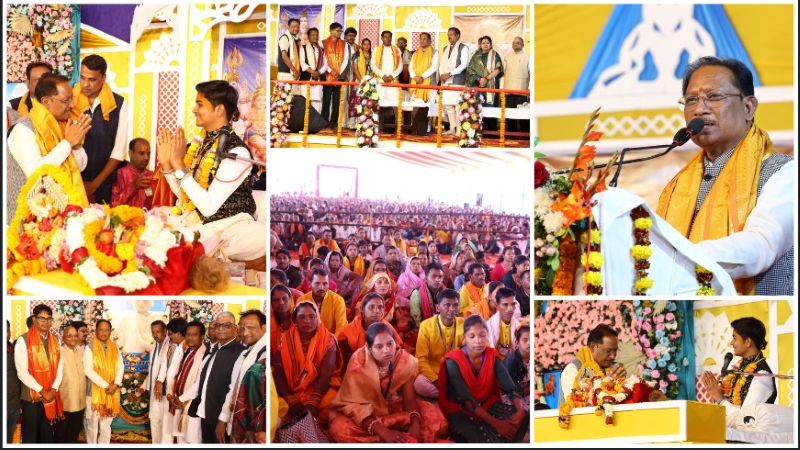 सनातन परंपरा, सामाजिक समरसता और आध्यात्मिक चेतना का विराट संगम बना शिव महापुराण—प्रधानमंत्री की माताश्री हीराबेन मोदी की पुण्य स्मृति में आयोजित कथा में मुख्यमंत्री विष्णुदेव साय हुए शामिल