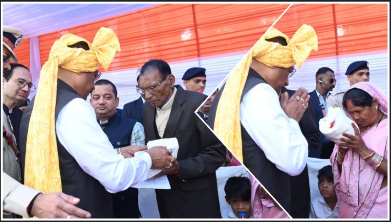 राष्ट्रगौरव और बलिदान को समर्पित गणतंत्र पर्व: बिलासपुर पुलिस परेड ग्राउंड में मुख्यमंत्री विष्णुदेव साय ने शहीद जवानों के 27 परिजनों को किया सम्मानित, गरिमामय समारोह में उमड़ा जनसैलाब