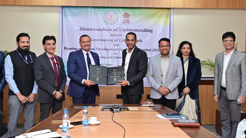 नवा रायपुर से विकास की नई शुरुआत : आवास एवं शहरी विकास के लिए हुडको के साथ एम.ओ.यू., राज्य को मिलेगी तकनीकी व वित्तीय मजबूती