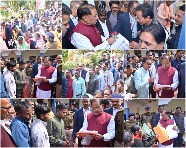 जनदर्शन बना समाधान का मंच—बगिया पहुंचे मुख्यमंत्री साय, सड़क-पेयजल-बिजली-स्वास्थ्य से जुड़ी समस्याओं पर तत्काल कार्रवाई के निर्देश, ग्रामीणों को दिया भरोसा