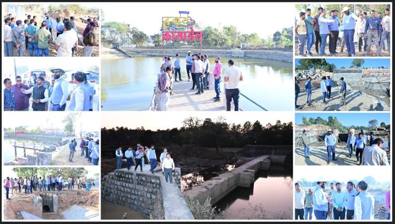 सिंचाई परियोजनाओं की सुरक्षा पर प्रशासन सख्त—कांसाबेल नहर डायवर्शन, महादेवमुड़ा और कुदराझरिया एनीकट का निरीक्षण, किसानों और पर्यावरण हित में दूषण पर ‘जीरो टॉलरेंस’ नीति लागू
