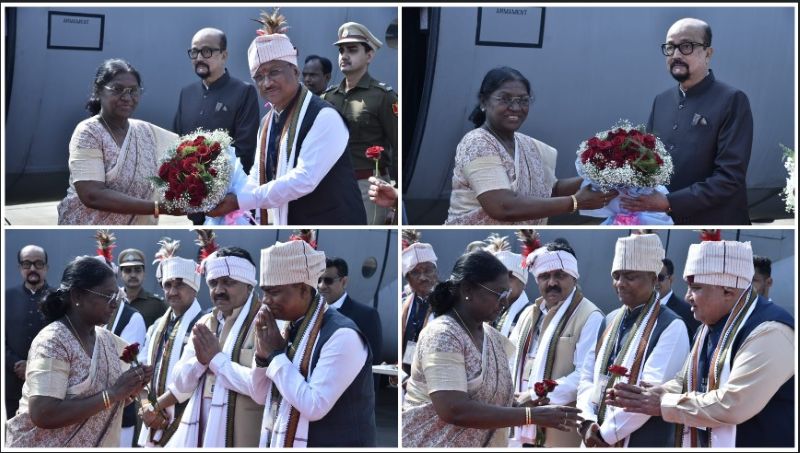 राष्ट्रपति द्रौपदी मुर्मु का जगदलपुर आगमन: राज्यपाल श्री रमेन डेका और मुख्यमंत्री श्री विष्णुदेव साय ने मां दंतेश्वरी एयरपोर्ट पर किया आत्मीय स्वागत