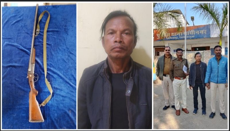 दिनदहाड़े हथियार लूट की वारदात का खुलासा: मोटरसाइकिल सवार ने सुरक्षा गार्ड से छीनी डबल बैरल बंदूक, साइबर सेल व पुलिस की संयुक्त कार्रवाई में आरोपी दबोचा गया