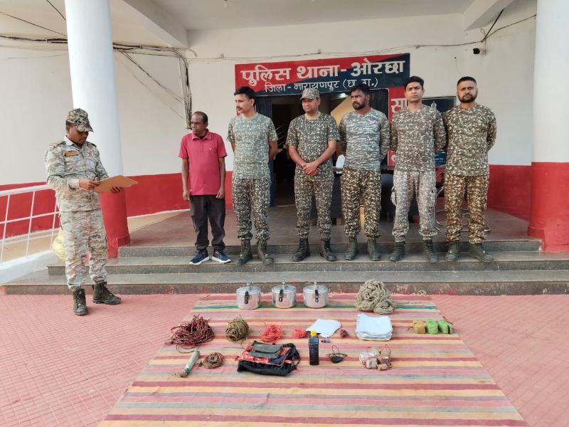 गुप्त सूचना से नाकाम हुई नक्सली साजिश—नारायणपुर पुलिस और 29वीं वाहिनी ITBP की संयुक्त कार्रवाई में जंगल से IED सामग्री जब्त, मामला दर्ज कर कानूनी प्रक्रिया शुरू