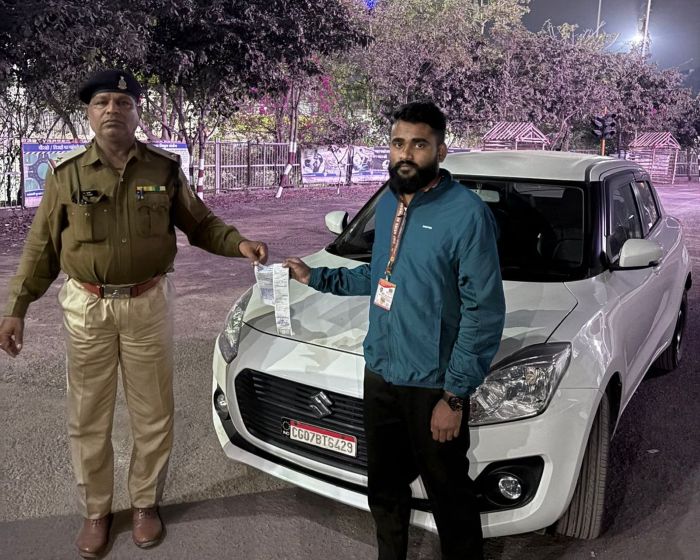 नशे में ड्राइविंग और फर्जी प्रेस कार्ड का खुलासा: दुर्ग ट्रैफिक पुलिस की सतर्कता से अनाधिकृत सायरन बजाने वाला चालक एमवी एक्ट की कई धाराओं में चालानित