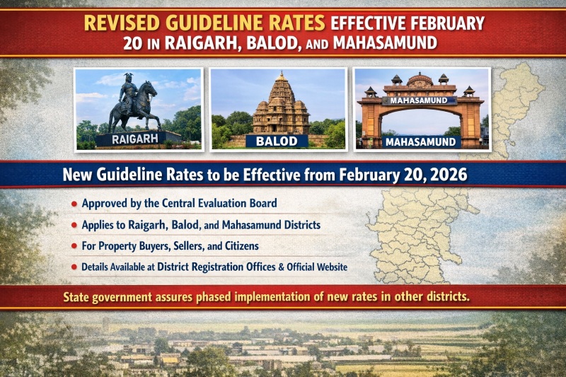 प्रॉपर्टी रजिस्ट्री से पहले जान लें नई दरें: तीन जिलों में संशोधित गाइडलाइन को मंजूरी, 20 फरवरी 2026 से प्रभावी