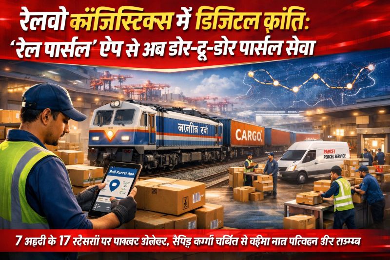 रेलवे की डोर-टू-डोर पार्सल सेवा को मिली रफ्तार: Indian Railways ने ‘रैपिड कार्गो सर्विस’ और ‘रेल पार्सल’ ऐप से बनाया नया नेटवर्क, 128 मल्टी-मोडल कार्गो टर्मिनल सक्रिय, 56 करोड़ से अधिक राजस्व अर्जित