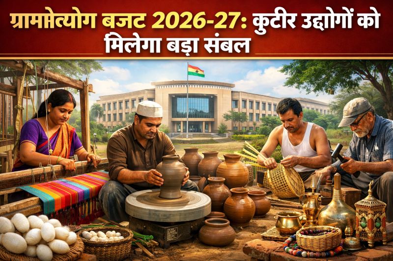 ग्रामीण अर्थव्यवस्था को नई उड़ान: 2026-27 के ग्रामोद्योग बजट में कुटीर उद्योग, रेशम, माटीकला और बुनकरों के सशक्तिकरण पर सरकार का बड़ा फोकस, रोजगार के बढ़ेंगे अवसर