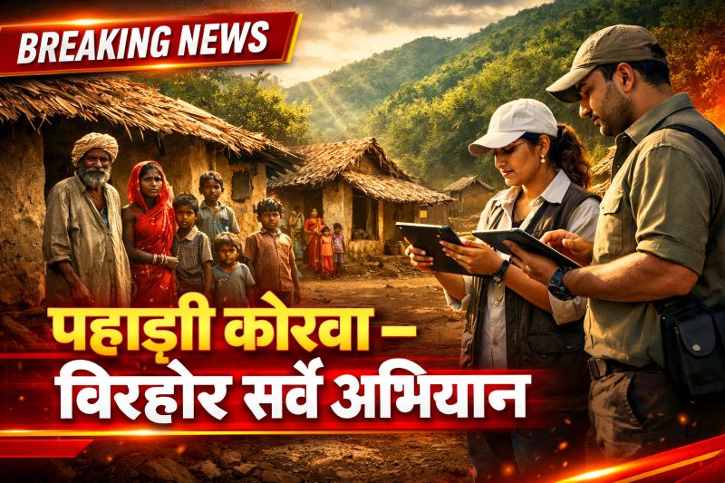 106 पीवीजीटी ग्रामों में घर-घर पहुंचेगा प्रशासन: पहाड़ी कोरवा और बिरहोर समुदाय के जीवन स्तर, स्वास्थ्य, रोजगार व खाद्य सुरक्षा पर व्यापक सर्वे 15 मार्च से शुरू, रियल-टाइम ऑनलाइन मॉनिटरिंग से योजनाओं का मिलेगा सीधा लाभ