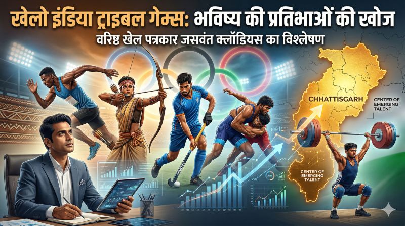 वरिष्ठ खेल पत्रकार जसवंत क्लॉडियस का विश्लेषण: ट्राइबल गेम्स से उभरेगी भारत की असली खेल प्रतिभा, छत्तीसगढ़ बनेगा नया स्पोर्ट्स हब