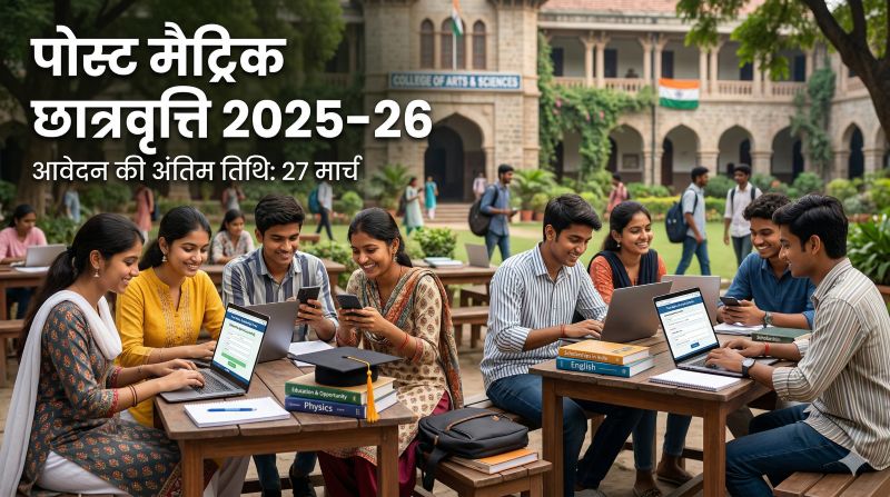 छात्रों के लिए बड़ा मौका: पोस्ट मैट्रिक छात्रवृत्ति के ऑनलाइन आवेदन शुरू, 27 मार्च अंतिम तिथि—अब 12वीं के बाद पढ़ाई बनेगी आसान