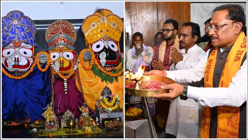मुख्यमंत्री विष्णु देव साय ने रायपुर के जगन्नाथ मंदिर में की पूजा-अर्चना, प्रदेशवासियों की सुख-समृद्धि और प्रगति की कामना