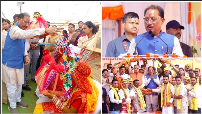 जल, जंगल, जमीन के रक्षक हैं आदिवासी” — कसडोल-पलारी में CM साय की घोषणाएं, 28 जोड़ों को आशीर्वाद के साथ विकास और संस्कृति संरक्षण का संदेश