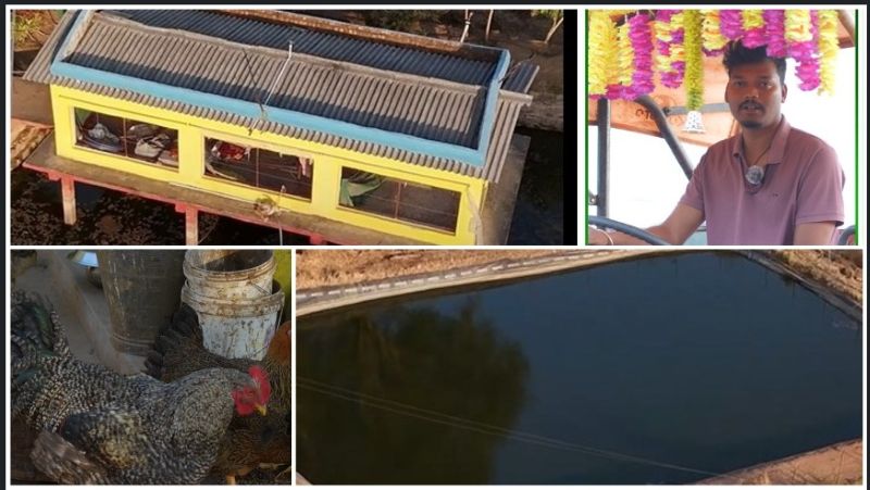 विशेष लेख – खेती में ‘स्मार्ट मॉडल’ का कमाल: तालाब के ऊपर मुर्गी पालन, नीचे मछली पालन और साथ में बागवानी—जशपुर के अंकित लकड़ा बने आत्मनिर्भर खेती के प्रेरणादायक उदाहरण