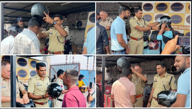 त्योहार पर सुरक्षा की सीख: बिना हेलमेट वालों को मिला सुरक्षा का तोहफा! खरसिया पुलिस और वेदांता की पहल—200 हेलमेट वितरण के साथ लोगों को बताया ‘सेफ्टी ही सबसे बड़ी पूजा’