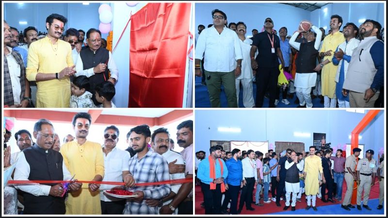 मुख्यमंत्री ने जशपुर में नए इंडोर स्टेडियम का उद्घाटन कर बढ़ाया खेल और युवा प्रतिभाओं का हौसला ; आधुनिक सुविधाओं से सुसज्जित स्टेडियम में खिलाड़ी पाएंगे बहुआयामी खेल अभ्यास का अवसर, स्थानीय अधिकारियों और कोचों ने भी किया स्वागत