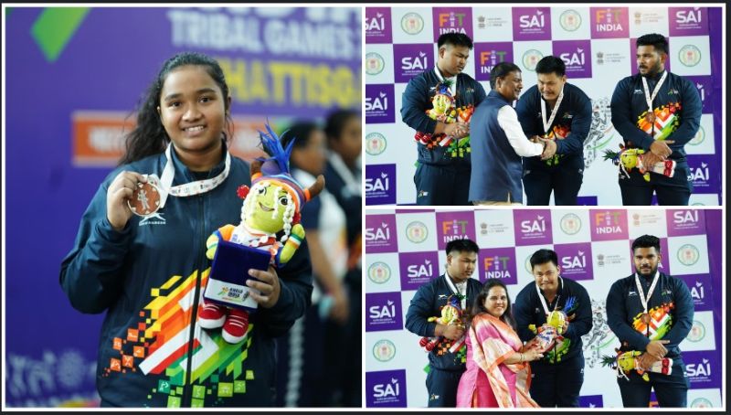 रायपुर में दमदार समापन: वेटलिफ्टिंग स्पर्धा में अरुणाचल- असम का दबदबा, छत्तीसगढ़ की रिशिका कश्यप को रजत और लकी बाबू मरकाम को कांस्य