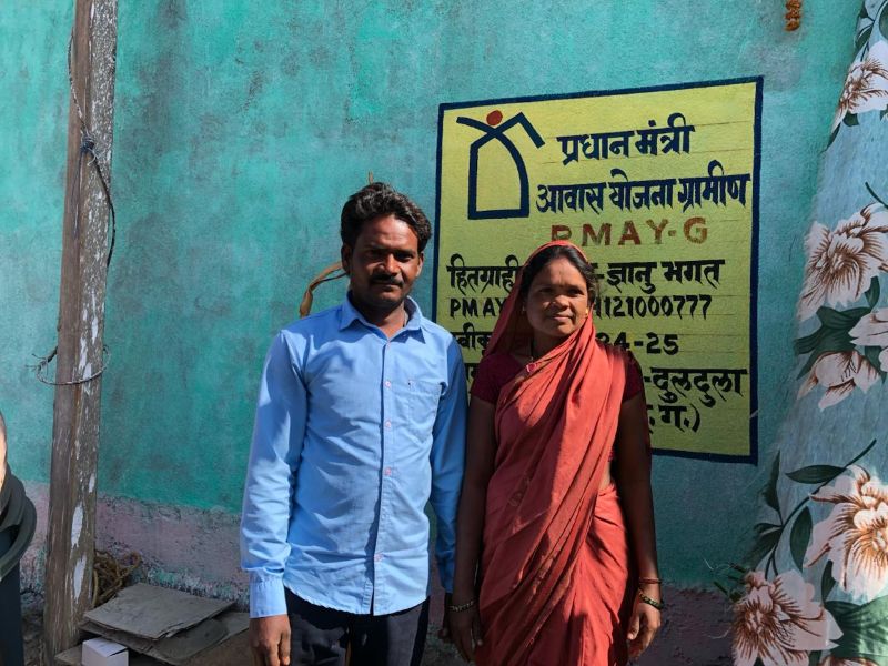 प्रधानमंत्री आवास योजना (ग्रामीण) से बदली जशपुर के ग्राम बंगुरकेला निवासी ज्ञानु भगत की जिंदगी, बरसात में टपकती छत और कच्चे मकान की परेशानी से मिली मुक्ति, अब बन रहा सुरक्षित और सम्मानजनक पक्का घर