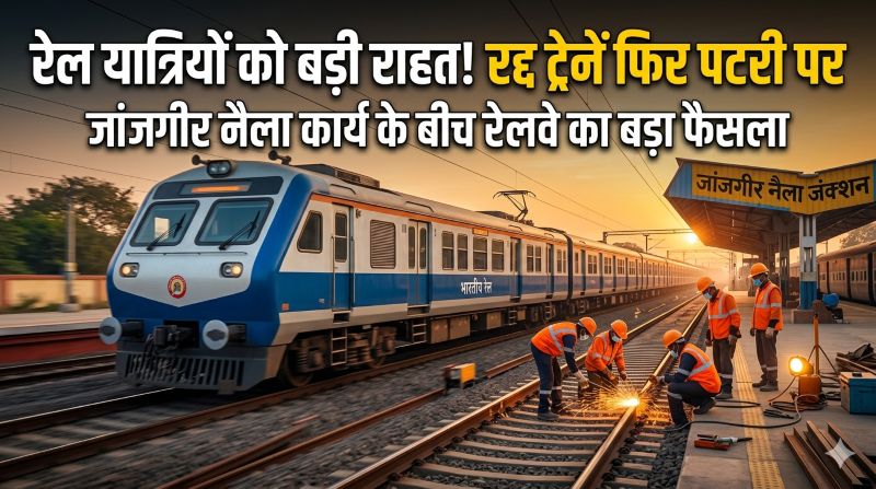 जांजगीर नैला में चौथी लाइन कार्य के बीच राहत की खबर—रेलवे ने बहाल की कई रद्द ट्रेनें, यात्रियों को मिली बड़ी सुविधा, हसदेव एक्सप्रेस भी अब एक्सप्रेस बनकर दौड़ेगी