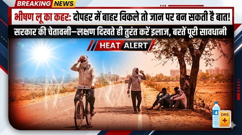 गर्मी बनी जानलेवा: राष्ट्रीय आपदा प्रबंधन प्राधिकरण की चेतावनी—लक्षण दिखते ही तुरंत इलाज करें, लापरवाही पड़ सकती है भारी!
