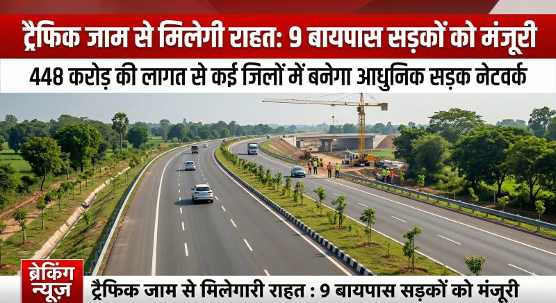 तेज और सुगम यातायात की ओर बड़ा कदम: 9 बायपास सड़कों के लिए 448 करोड़ की मंजूरी, कई जिलों में इंफ्रास्ट्रक्चर को मिलेगी नई रफ्तार