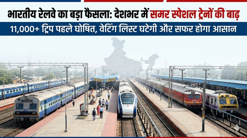 यात्रियों के लिए बड़ी खुशखबरी: भारतीय रेलवे का ऐतिहासिक फैसला—तीन महीनों में देशभर में हजारों स्पेशल ट्रेनें, वेटिंग लिस्ट घटेगी और सफर होगा पहले से ज्यादा आसान और आरामदायक
