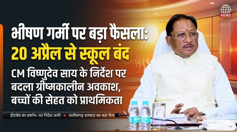 लू के खतरे के बीच राहत—विष्णुदेव साय ने बदला ग्रीष्मकालीन अवकाश, अब 20 अप्रैल से 15 जून तक बंद रहेंगे प्रदेश के सभी स्कूल