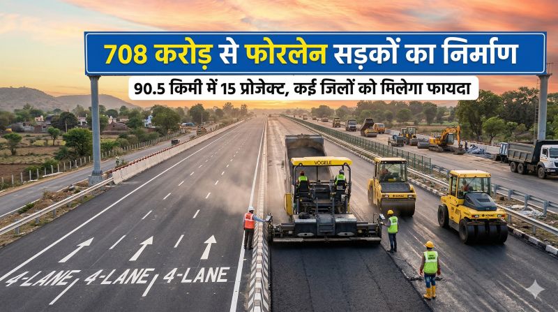 विकास की रफ्तार तेज: कई जिलों में बनेंगी फोरलेन सड़कें, 708 करोड़ निवेश से कनेक्टिविटी और अर्थव्यवस्था को मिलेगा बड़ा बूस्ट