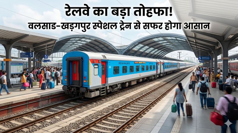 यात्रियों के लिए राहत भरी खबर—वलसाड-खड़गपुर स्पेशल ट्रेन का ऐलान, 26 और 28 अप्रैल को चलेगी विशेष सेवा, बिलासपुर-रायपुर-दुर्ग समेत कई स्टेशनों को मिलेगा सीधा कनेक्शन