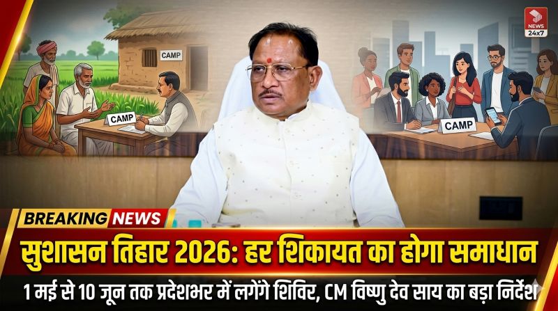 जनसमस्याओं पर सीधा वार: विष्णु देव साय की कलेक्टरों को सख्त हिदायत—30 अप्रैल तक लंबित प्रकरण खत्म, ‘सुशासन तिहार 2026’ बनेगा जनभागीदारी का महाअभियान