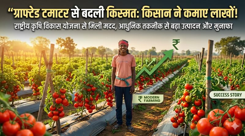 धान से टमाटर तक सफलता की नई कहानी: दुबेलाल कोसरे ने उन्नत तकनीक अपनाकर 3 लाख से अधिक कमाई—किसानों के लिए बना प्रेरणा का मॉडल