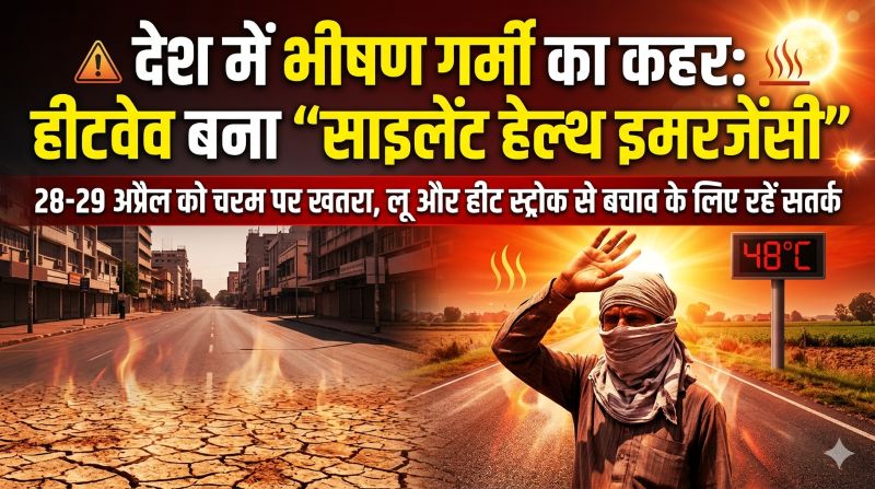 तपती धरती, बढ़ता खतरा: उत्तर से मध्य भारत तक रिकॉर्ड तोड़ तापमान, हीट स्ट्रोक और डिहाइड्रेशन का बढ़ा जोखिम—विशेषज्ञों की चेतावनी, सावधानी ही बचाव