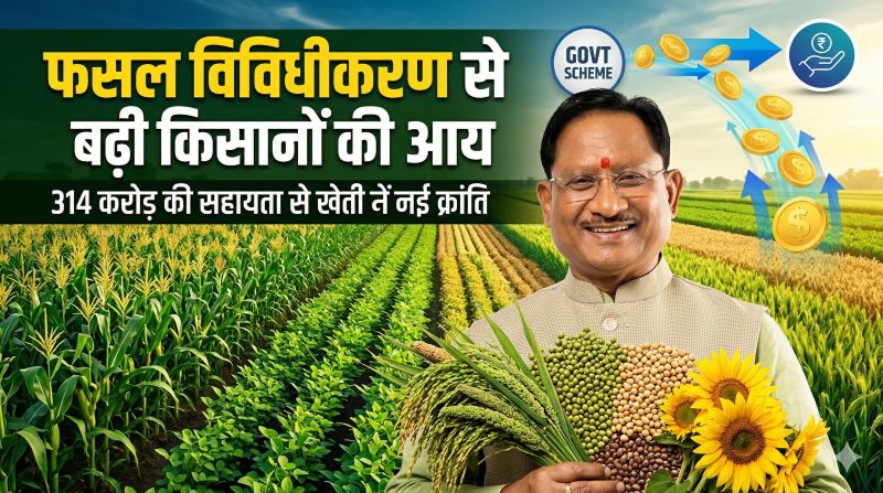 धान से आगे बढ़ते कदम: फसल विविधीकरण से किसानों की आय में उछाल, छत्तीसगढ़ सरकार ने 3 लाख से अधिक किसानों को 314 करोड़ रुपये की सीधी सहायता