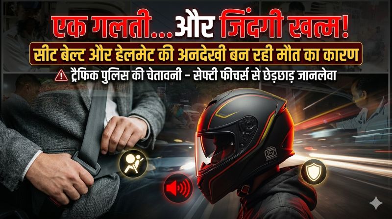 “सड़क पर लापरवाही = सीधा मौत से सामना!” हेलमेट और सीट बेल्ट को नजरअंदाज कर रहे चालक खुद और परिवार को डाल रहे खतरे में, ट्रैफिक पुलिस ने जारी किया सख्त अलर्ट और कार्रवाई के संकेत