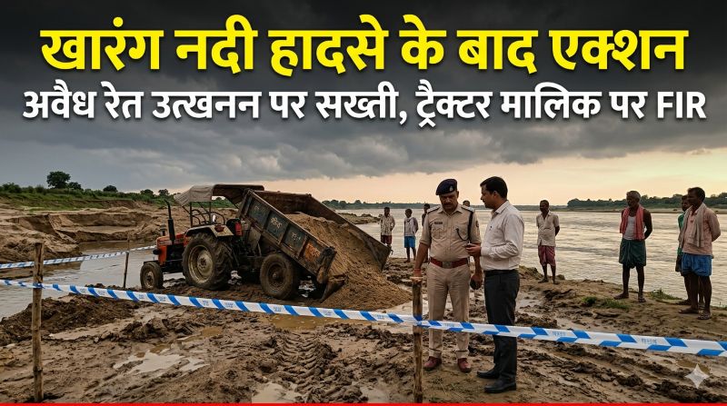 बिलासपुर में अवैध खनन पर बड़ा एक्शन: खारंग नदी दुर्घटना की जांच पूरी, दोषियों पर मामला दर्ज, प्रशासन ने तेज की कार्रवाई और सख्त निगरानी