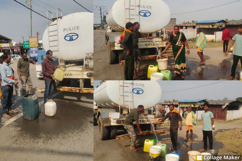 जब पानी हुआ बंद, पुलिस बनी सहारा : सूरजपुर पुलिस ने टैंकर से पहुंचाया पानी, नगरवासियों को मिली राहत टैंकर से घर-घर पहुंची जल आपूर्ति.