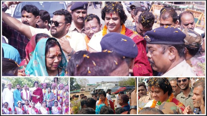 संत चिन्मयानंद बापू के कुनकुरी आगमन पर उमड़ा श्रद्धा का सागर: पहुंचते ही गूंजे जयकारे, भव्य स्वागत के साथ शुरू हुआ श्रीराम कथा महोत्सव का आध्यात्मिक महाकुंभ