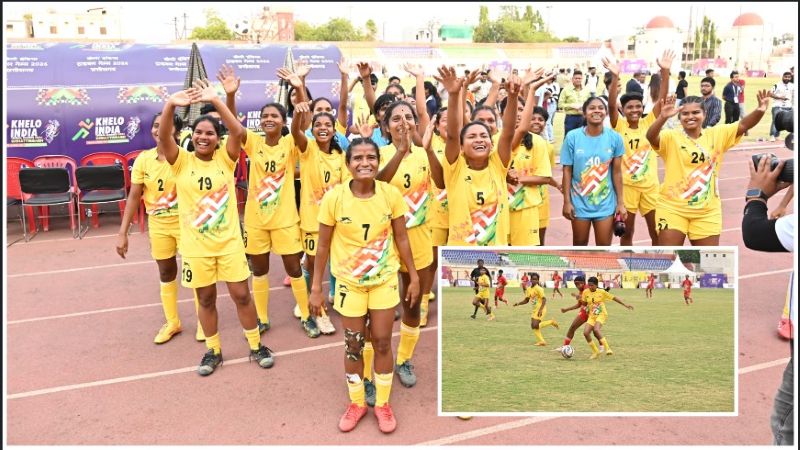 स्वामी विवेकानंद स्टेडियम में कांटे की टक्कर, छत्तीसगढ़ की शेरनियों का दमदार प्रदर्शन: झारखंड को हराकर खेलो इंडिया ट्राइबल गेम्स में जीता गोल्ड