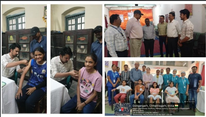डोंगरगढ़ में दक्षिण पूर्व मध्य रेलवे नागपुर मंडल का बड़ा कदम: मेडिकल सह शिकायत शिविर में 100+ लाभार्थियों को मिला स्वास्थ्य लाभ, मौके पर शिकायतों का समाधान और AI व POSH जैसे अहम विषयों पर जागरूकता