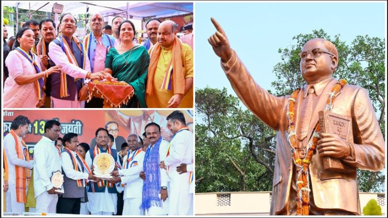 बाबा साहेब भीमराव अंबेडकर जयंती पर ऐतिहासिक क्षण: विष्णुदेव साय ने रायपुर में 21 फीट प्रतिमा का किया अनावरण, 60 लाख के विकास कार्यों की घोषणा—समरस और सशक्त समाज के निर्माण का आह्वान