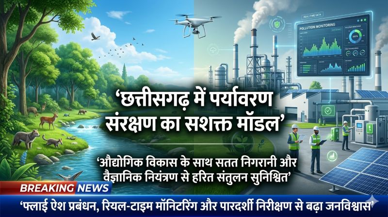 पर्यावरण संरक्षण मंडल की सख्त कार्यप्रणाली से उद्योगों पर शिकंजा मजबूत! वैज्ञानिक निरीक्षण, पारदर्शी निगरानी और जनभागीदारी से छत्तीसगढ़ बना पर्यावरणीय अनुशासन का उदाहरण