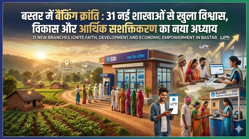 विशेष-लेख – नक्सल के साए से विकास की रोशनी तक बस्तर की उड़ान : बैंकिंग विस्तार ने खोले आत्मनिर्भरता के द्वार, ग्रामीण अर्थव्यवस्था को मिला नया जीवन और सुशासन की मजबूत नींव