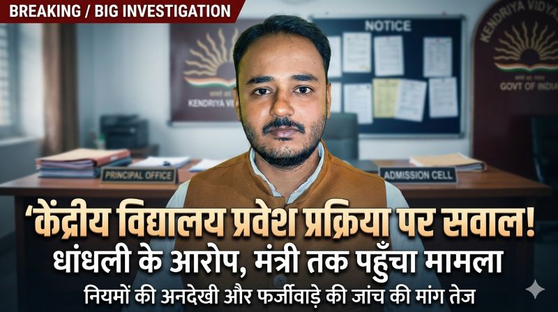 केंद्रीय विद्यालय में प्रवेश प्रक्रिया पर हड़कंप! वेटिंग लिस्ट और नियमों को दरकिनार करने के आरोप—फर्जीवाड़े की आशंका के बीच नई दिल्ली तक गूंजा जशपुर का मामला