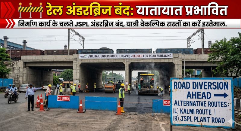 बिलासपुर रेल मंडल अलर्ट! LHS-290 अंडरब्रिज में मरम्मत कार्य शुरू, 15 मई से 3 जून तक पूरी तरह यातायात बंद